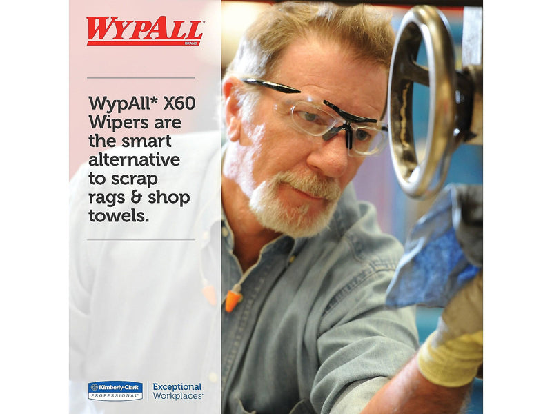 WypAll X60 Hydroknit Wipers, White, 126 Wipes/Box (34790)