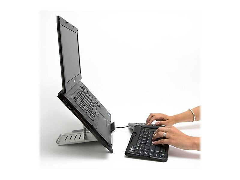 GoldTouch Go! 10.5"W x 10"D Aluminum Laptop Stand, Gray/Silver KOV-GTLS-0055