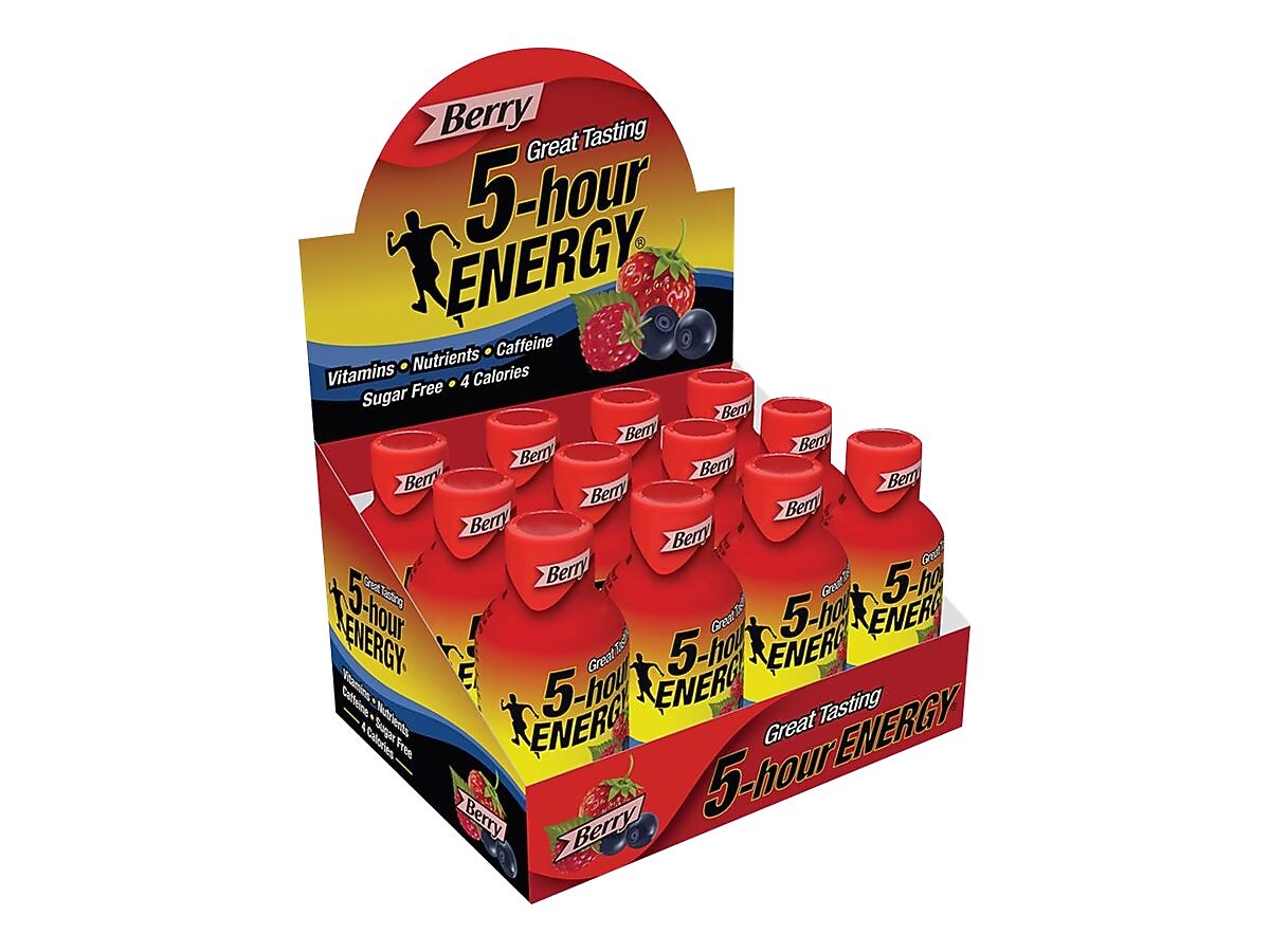 5-Hour Energy Berry Shots Drink, 1.93 fl. oz., 12/Box (LVS500181)