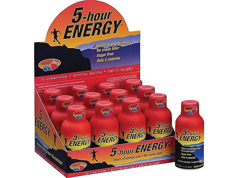 5-Hour Energy Berry Shots Drink, 1.93 fl. oz., 12/Box (LVS500181)
