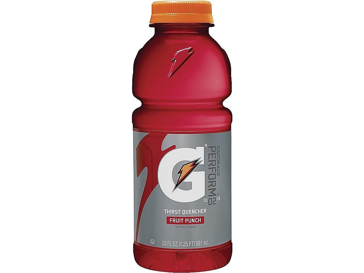 Gatorade Thirst Quencher Fruit Punch Liquid Sports Drink, 20 Fl. oz., 24/Carton (32866)