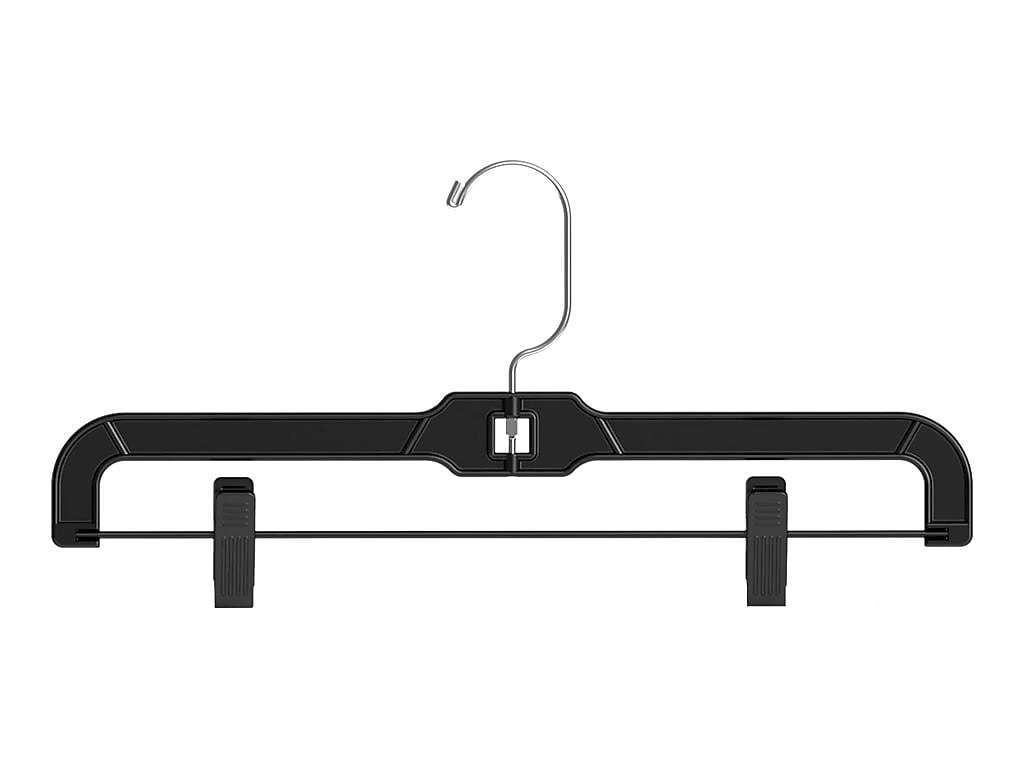 Mainetti Plastic Clothes Hangers, Black, 100/Box (5131SBX004)