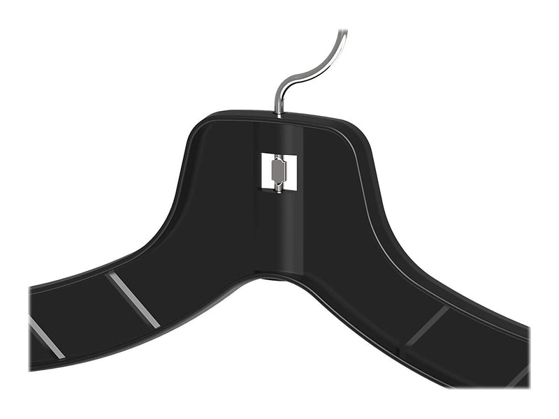 Mainetti Plastic Clothes Hangers, Black, 100/Box (5600SBX001NS)