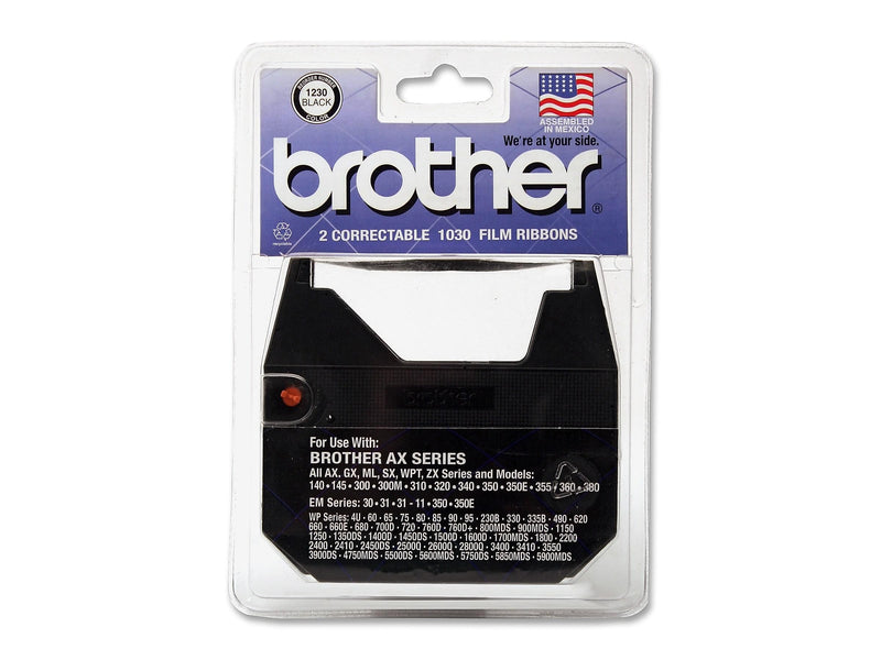 Brother 1230 Typewriter Ribbons, Black, 2/Pack (1230)