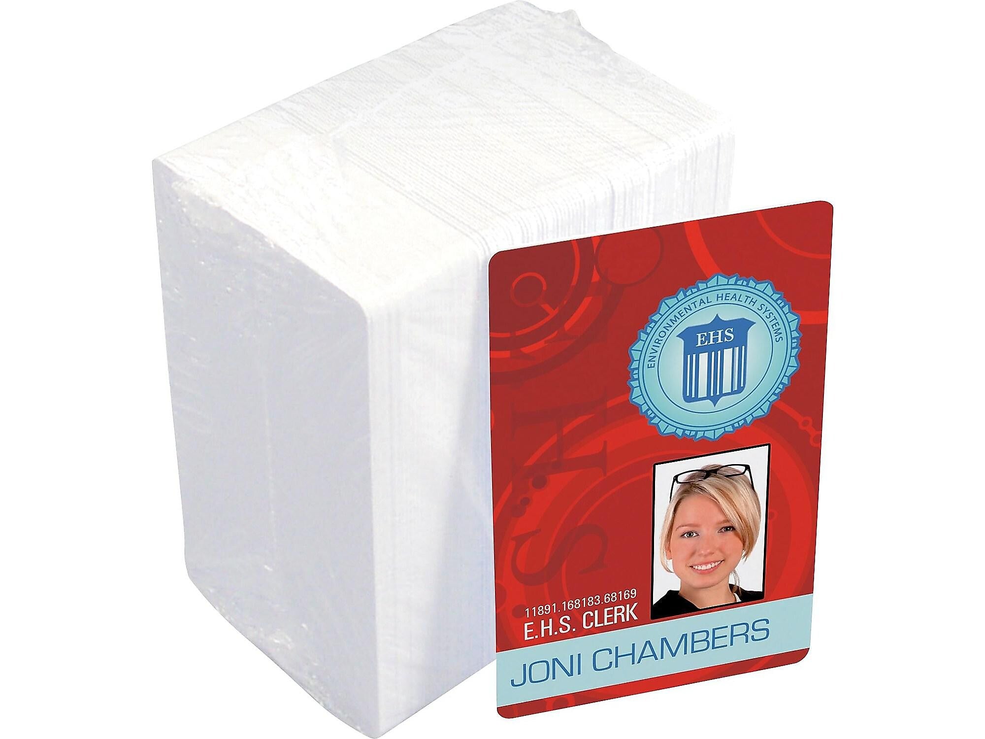 IDville Plastic ID Card, White, 100/Pack (1362834WT31)