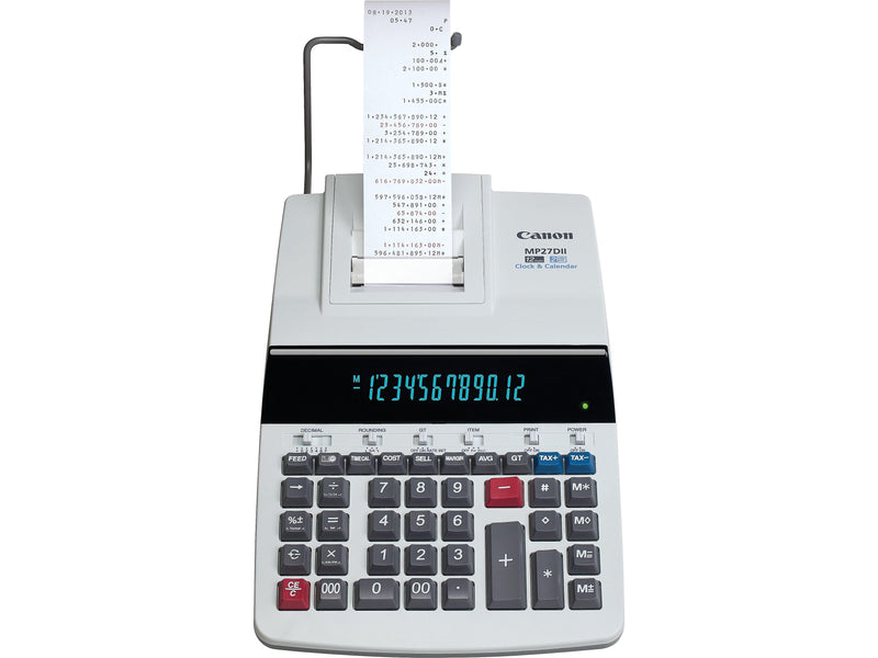 Canon MP27DII 8707B001AA 12-Digit Desktop Printing Calculator, Gray