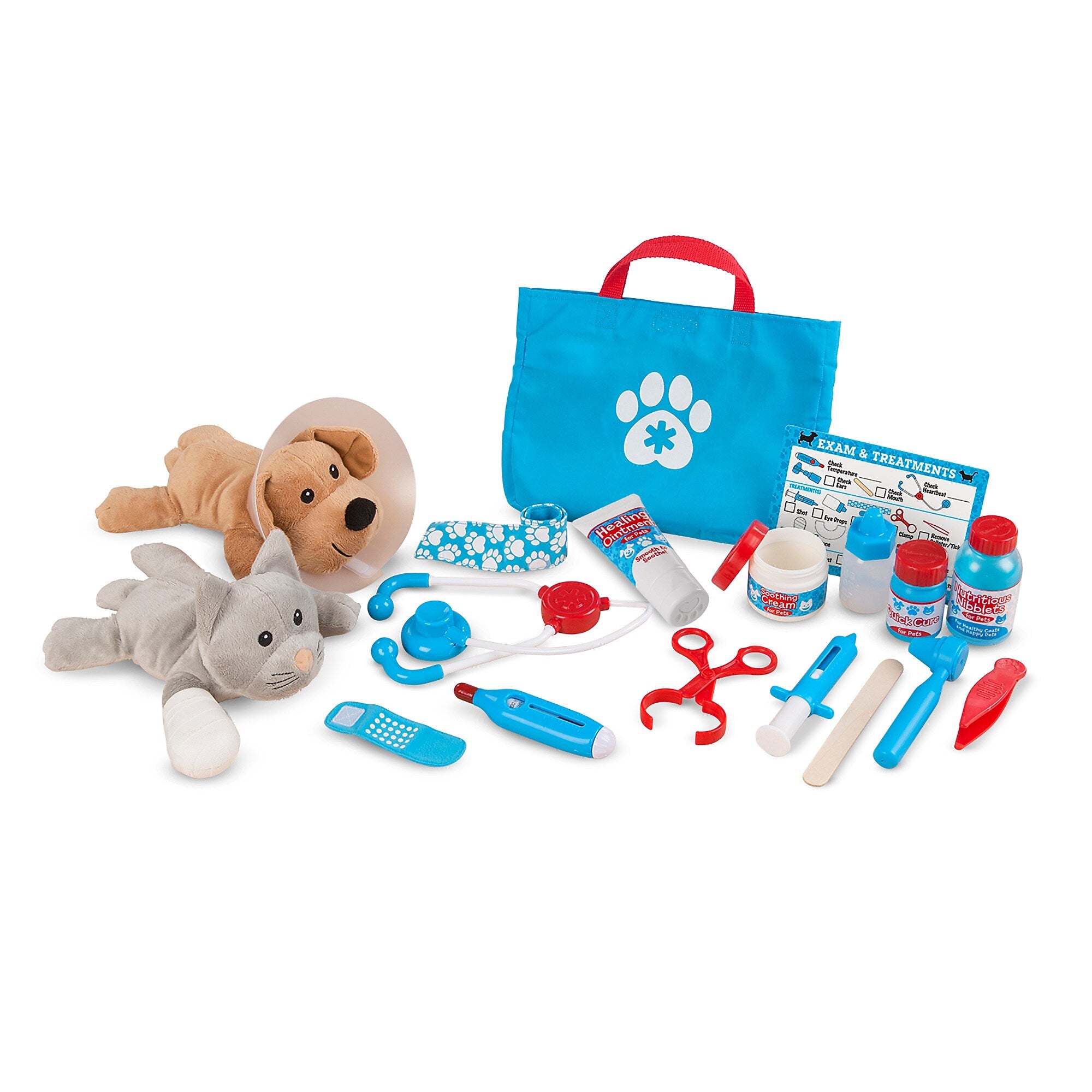 Melissa & Doug Examine & Treat Pet Vet Play Set, 6/Pack (8520)