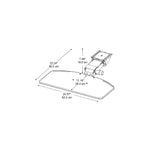 Bush Business Furniture Articulating Adjustable Keyboard Shelf, Galaxy (AC99801-03)