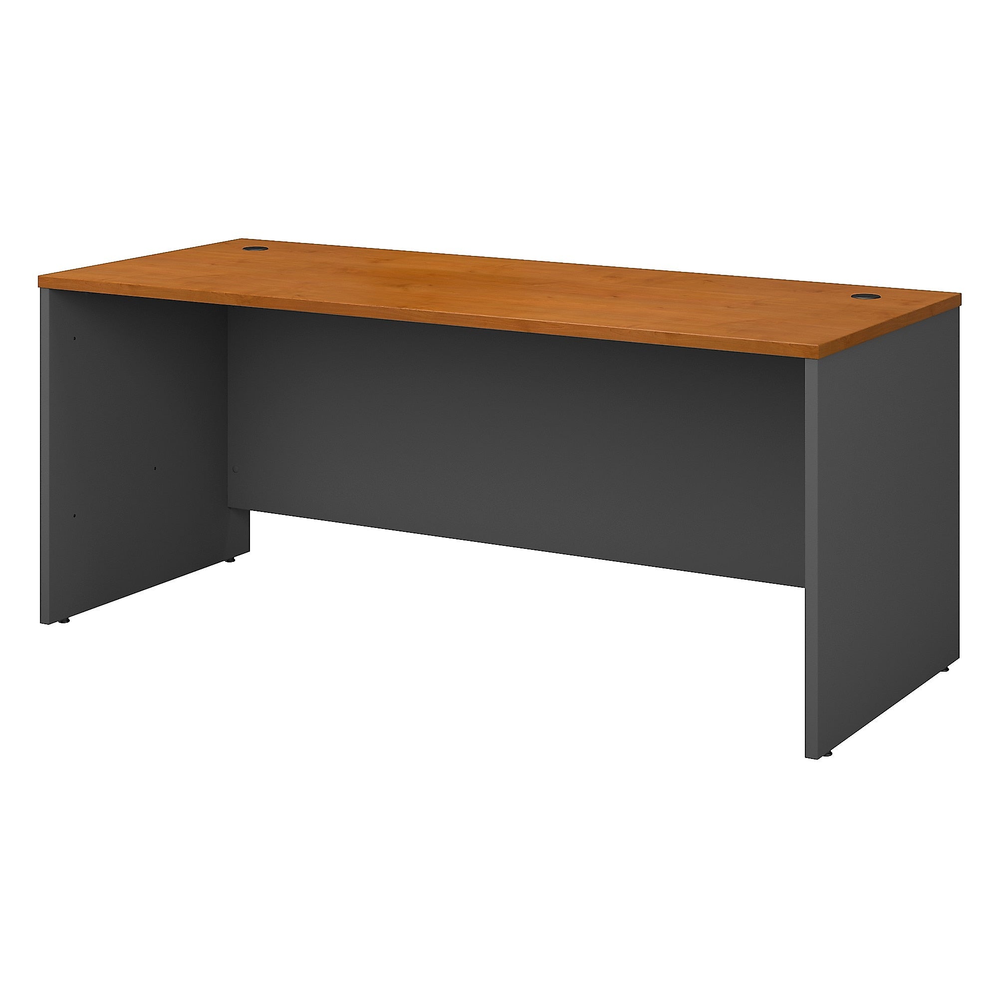 Bush Business Furniture Westfield 72"W Office Desk, Natural Cherry/Graphite Gray (WC72436)