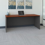 Bush Business Furniture Westfield 72"W Office Desk, Hansen Cherry/Graphite Gray (WC24436)