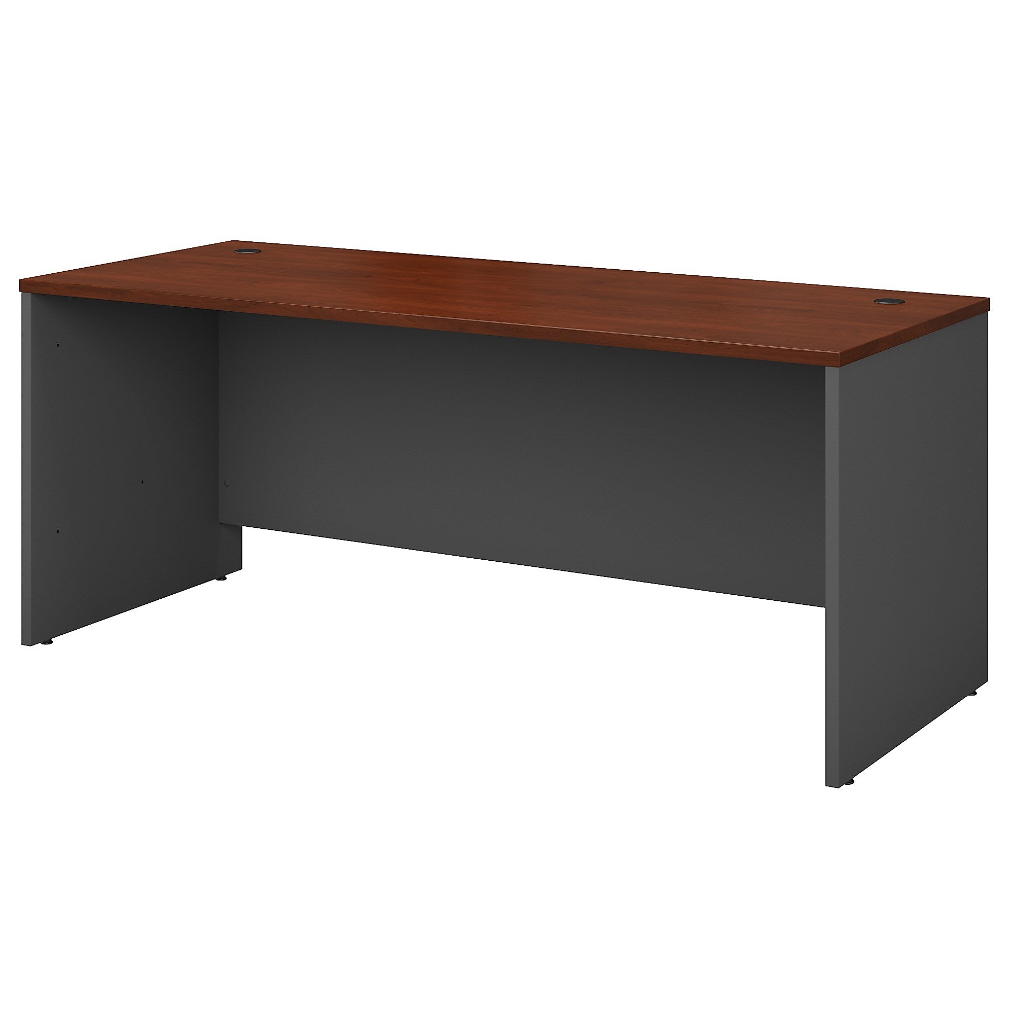 Bush Business Furniture Westfield 72"W Office Desk, Hansen Cherry/Graphite Gray (WC24436)