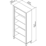 Bush Furniture Somerset 65"H 5-Shelf Bookcase with Adjustable Shelves, Maple Cross Laminate (WC81465)