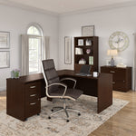 Bush Business Furniture Westfield 73" 5-Shelf Bookcase with Adjustable Shelves, Mocha Cherry Laminated Wood (WC12914)