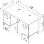 Bush Furniture Somerset 60"W Desk, Maple Cross (WC81428)