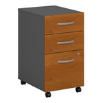 Bush Business Furniture Westfield 3-Drawer Mobile Vertical File Cabinet, Letter/Legal, Natural Cherry/Graphite Gray (WC72453SU)