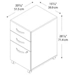 Bush Business Furniture Westfield 3-Drawer Mobile Vertical File Cabinet, Letter/Legal, Natural Cherry/Graphite Gray (WC72453SU)