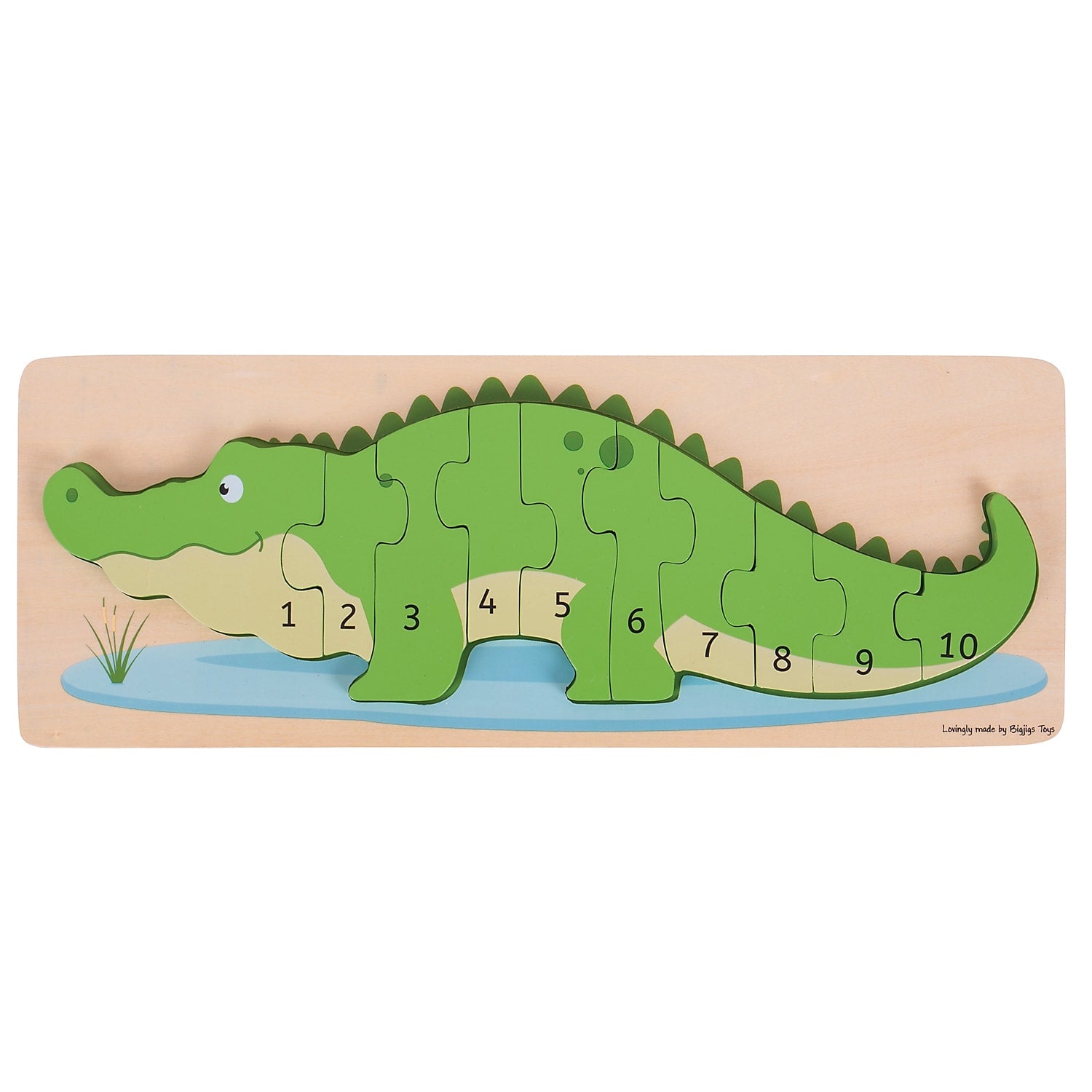 BigJigs Toys Crocodile 10-Piece Number Puzzle (BJTBJ029)