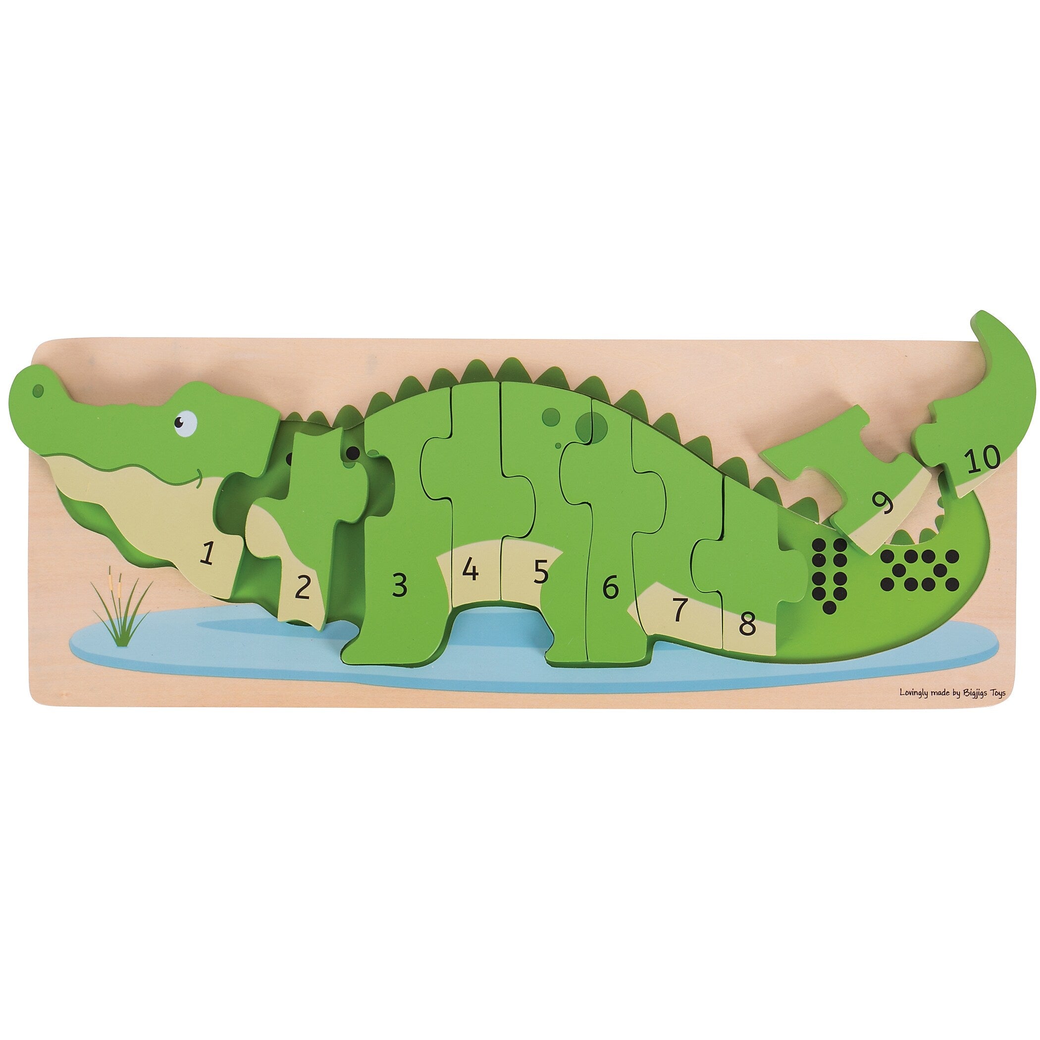 BigJigs Toys Crocodile 10-Piece Number Puzzle (BJTBJ029)