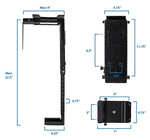Mount-It! Aluminum CPU Under Desk Stand, Black (MI-7150)