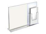 Azar Sign Holder, 14" x 11", Horizontal, Table Top, Clear, Acrylic, 2/Pack (252053)
