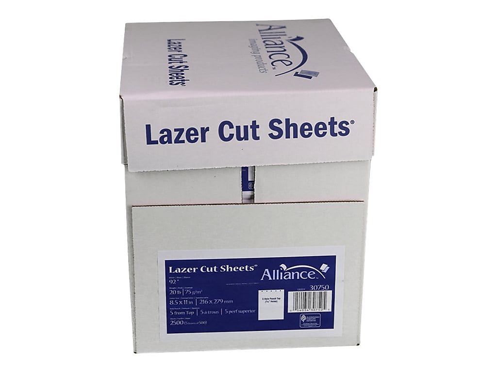 TST Impreso 8.5" x 11"5-Hole Punch Laser Paper, 20 lbs., 92 Brightness, 500/Ream, 5 Reams/Carton (30750)