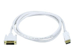 Monoprice 6015 6' DisplayPort/DVI Video Cable, White