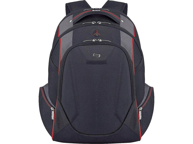 Solo New York Force Launch Backpack, Solid, Black/Red/Gray (ACV711-4)