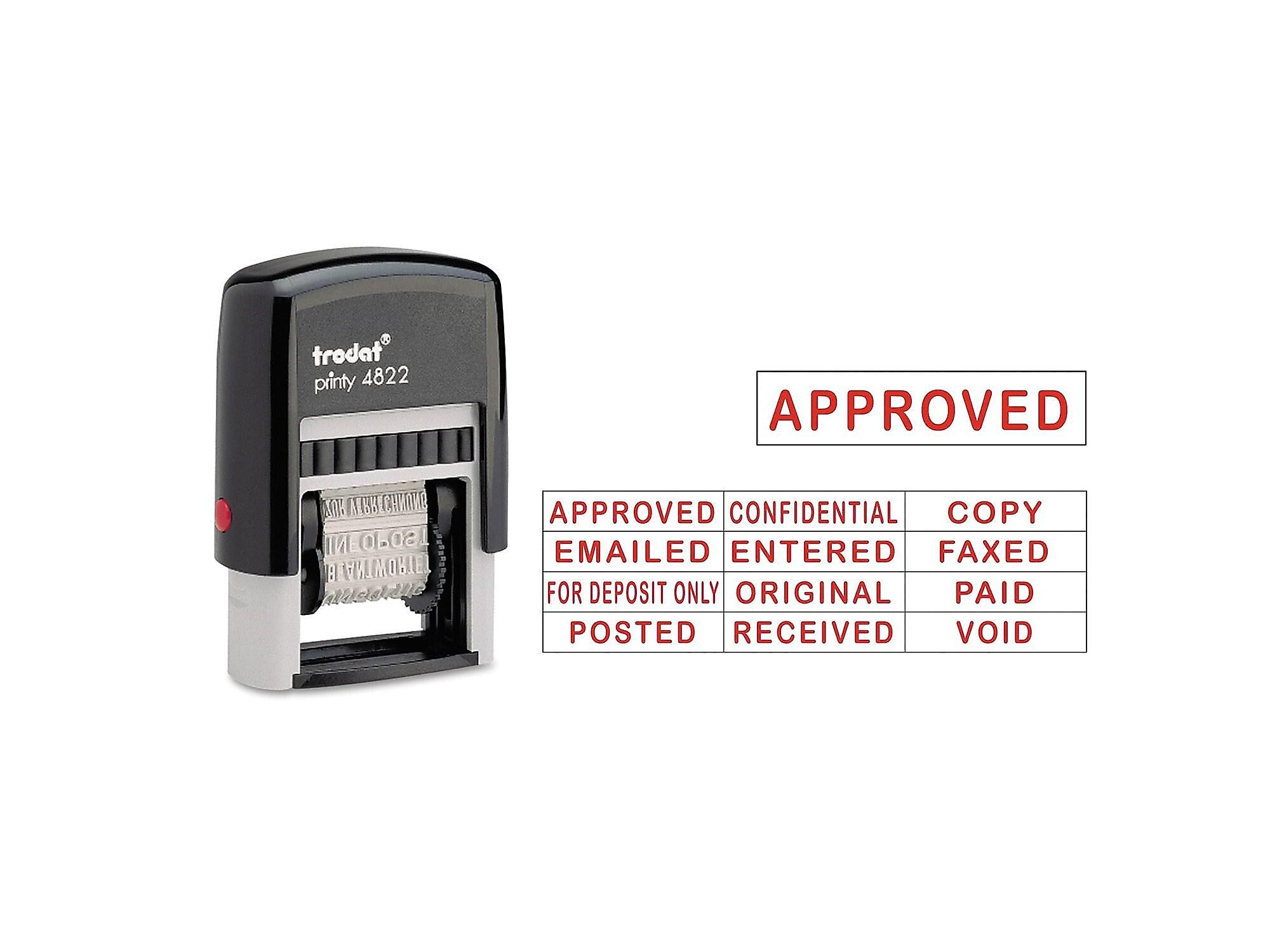 Trodat Printy Pre-Inked Stamp, Messages, Red Ink (4822)