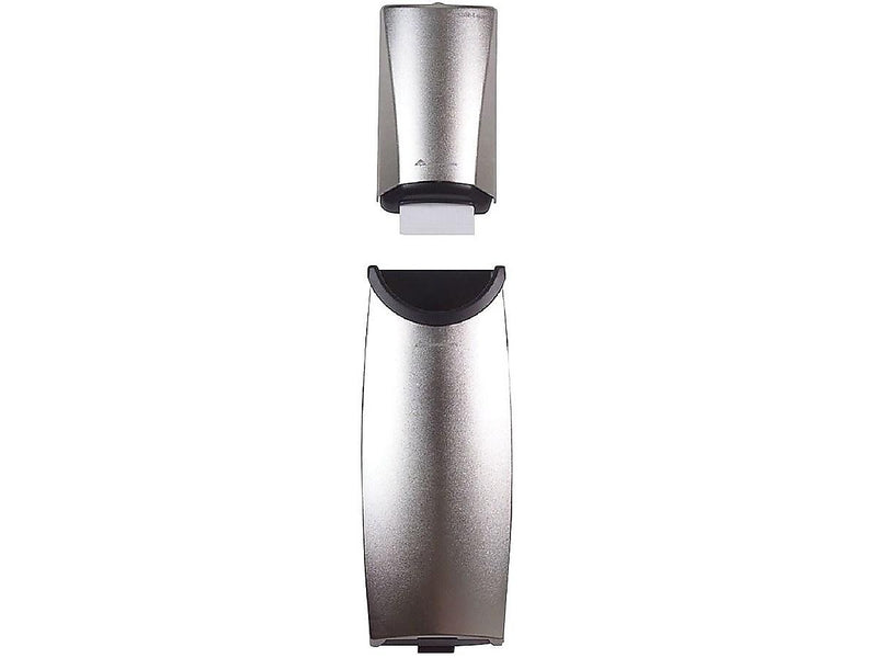 Safe-T-Gard Indoor Trash Can with Tissue Dispenser Combo, Brushed Stainless Poly, 2.1 Gal. (59502)