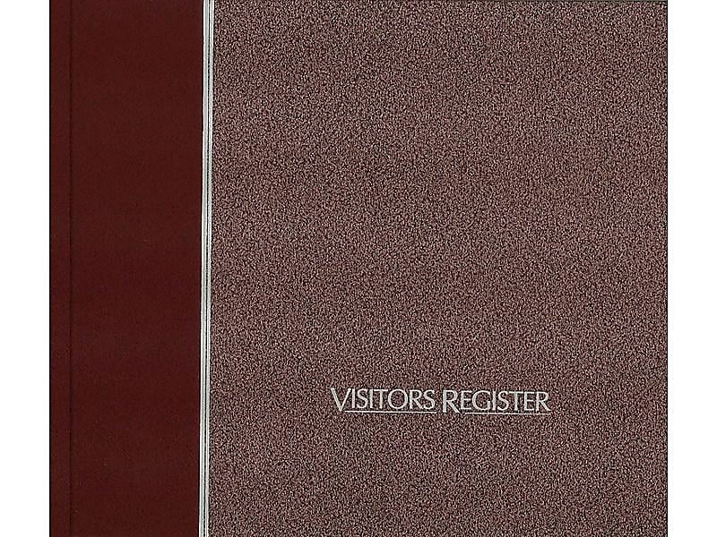 Rediform Visitor Book, 9.88" x 8.5", Burgundy, 64 Sheets/Book (57-803)