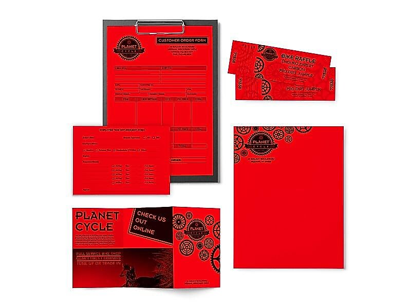 Astrobrights Colored Paper, 24 lbs., 8.5" x 11", Re-Entry Red, 500 Sheets/Ream (22551)