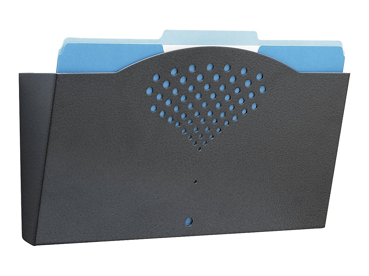 Safco 1-Pocket Steel Legal Size Wall File, Black (3171BL)