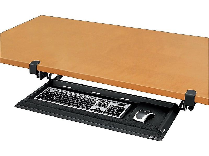 Fellowes Designer Suites DeskReady Adjustable Keyboard Drawer, Black (8038302)