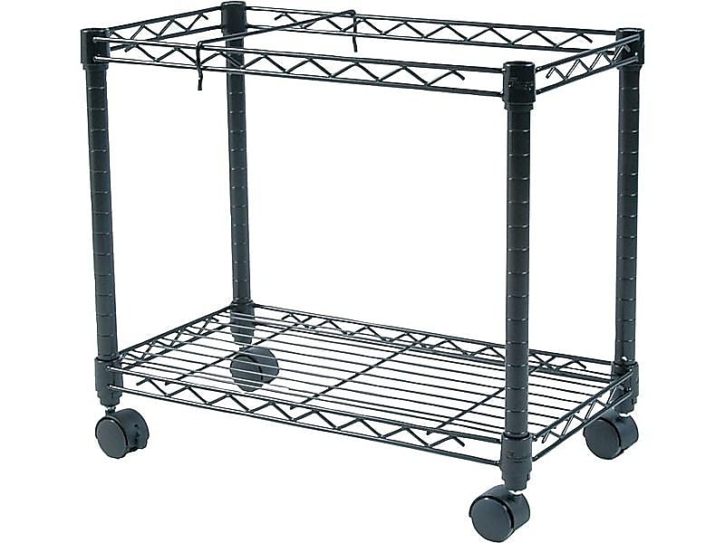 Fellowes Metal Mobile File Cart with Dual Wheel, Black (45081)