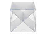 Deflect-O Cube 4 Compartment Stackable Plastic Compartment Storage, Clear (350201)