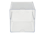 Deflect-O Cube 1 Compartment Stackable Plastic Compartment Storage, Clear (350401)