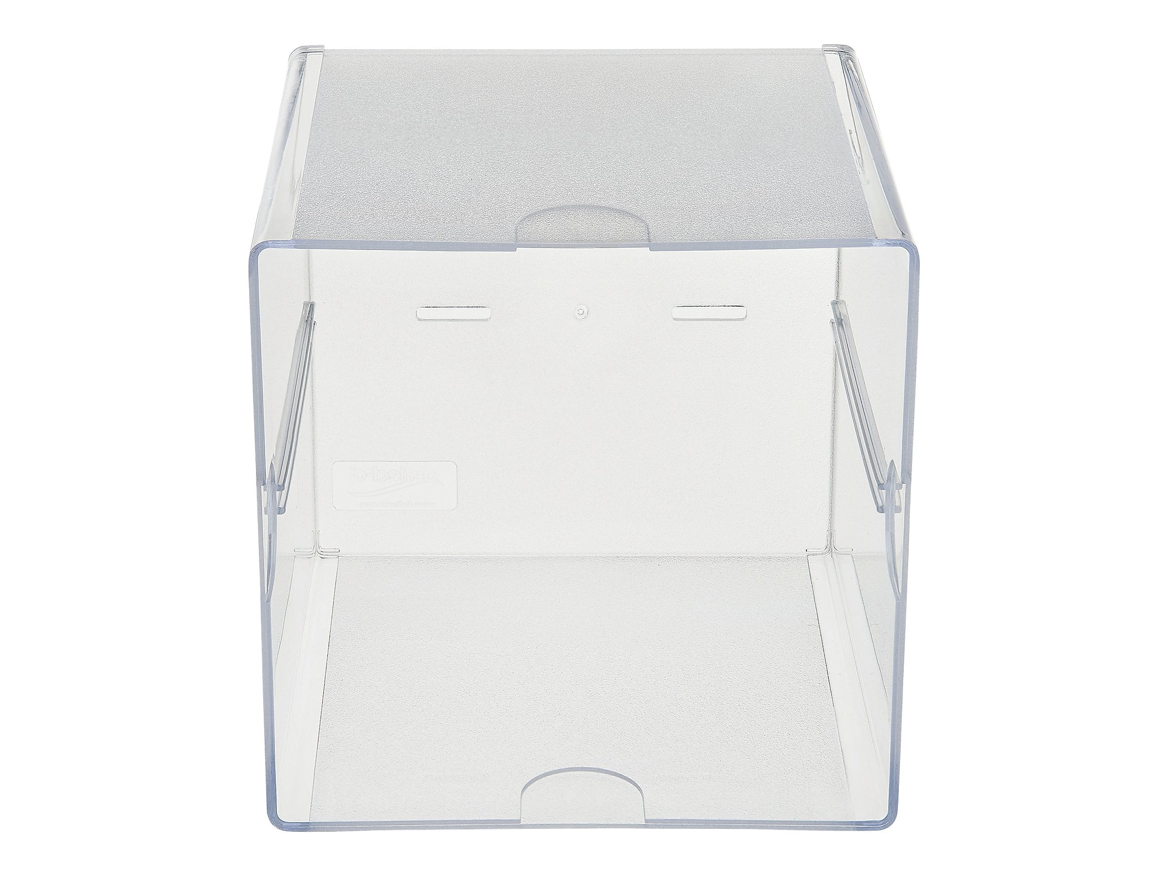 Deflect-O Cube 1 Compartment Stackable Plastic Compartment Storage, Clear (350401)