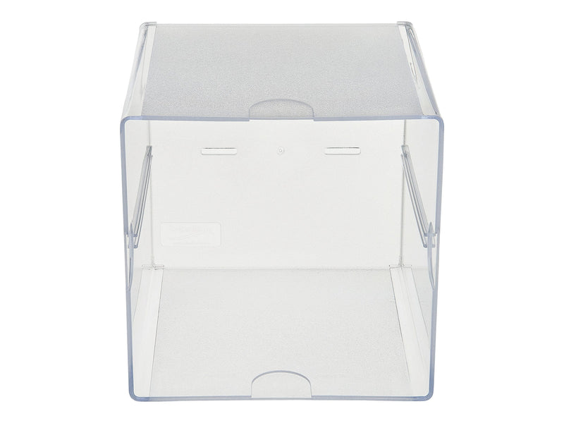 Deflect-O Cube 1 Compartment Stackable Plastic Compartment Storage, Clear (350401)