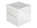 Deflect-O Cube 1 Compartment Stackable Plastic Compartment Storage, Clear (350401)