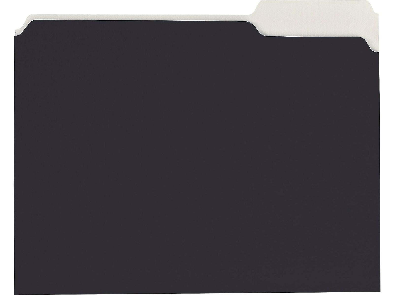 Pendaflex Earthwise Recycled File Folder, 1/3-Cut Tab, Assorted, Letter Size, Black/White, 50/Pack (16101EE)