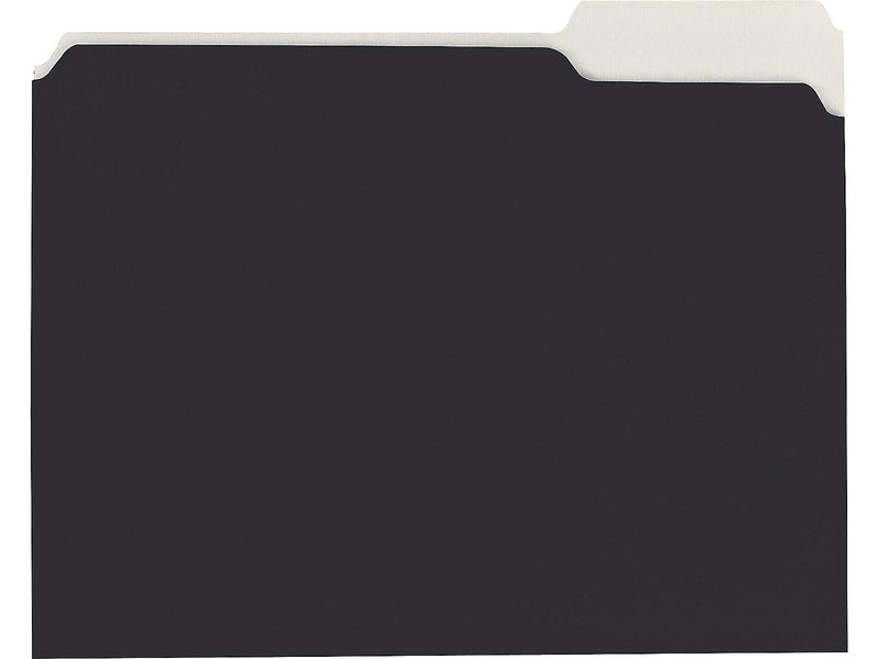 Pendaflex Earthwise Recycled File Folder, 1/3-Cut Tab, Assorted, Letter Size, Black/White, 50/Pack (16101EE)