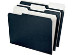 Pendaflex Earthwise Recycled File Folder, 1/3-Cut Tab, Assorted, Letter Size, Black/White, 50/Pack (16101EE)