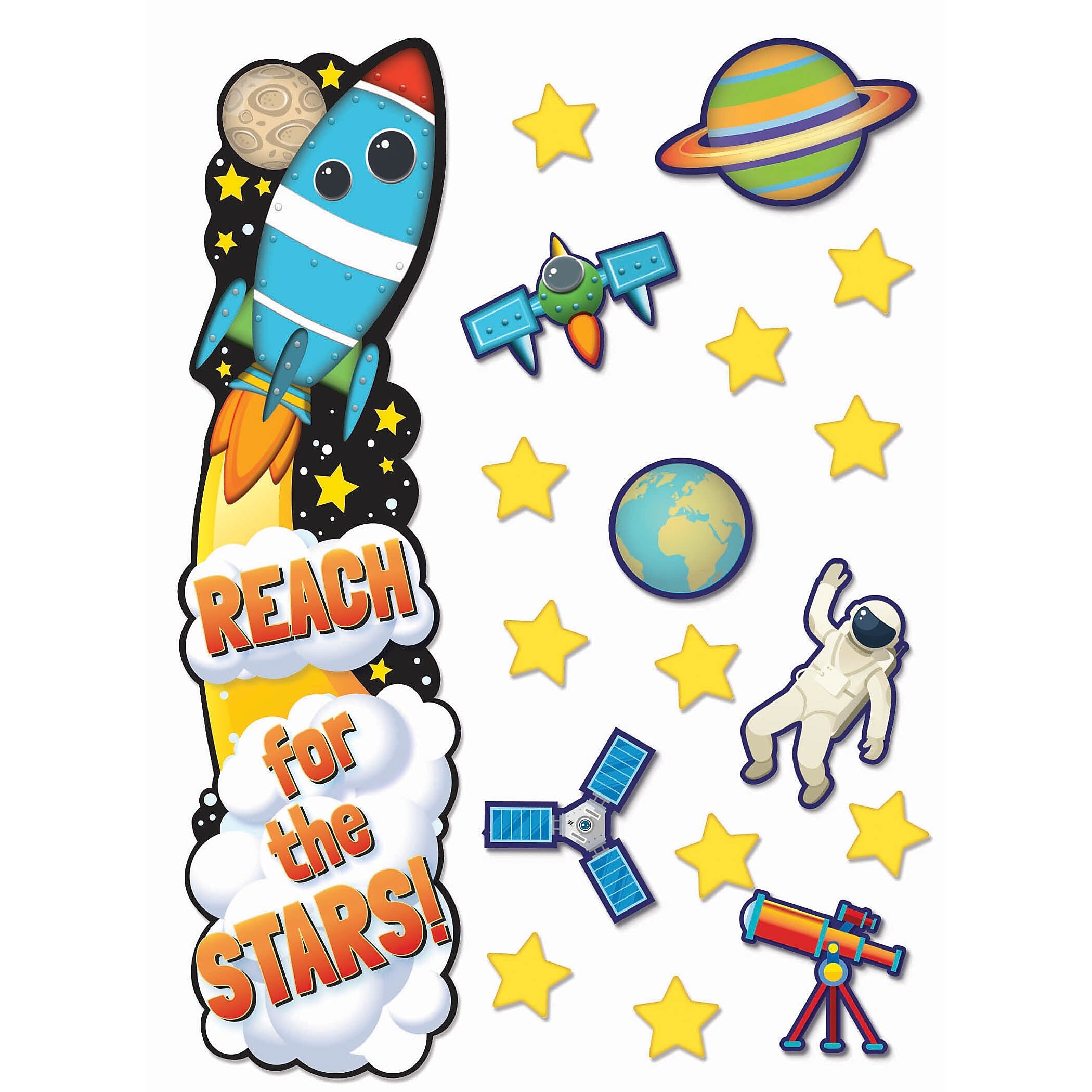 Eureka Outer Space All-In-One Door Decor Kit, 3 Sets, 31 Pieces Per Set (EU-849316BN)