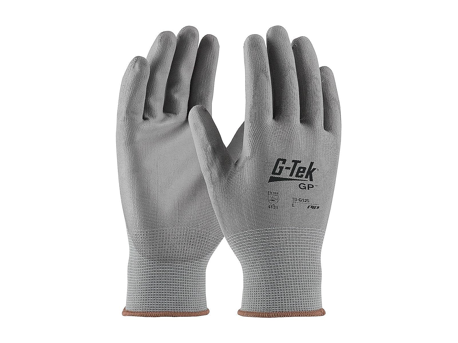 G-Tek 33-G125 Polyurethane Coated Nylon Gloves, Medium, 13 Gauge, Gray, 12 Pairs (33-G125/M)