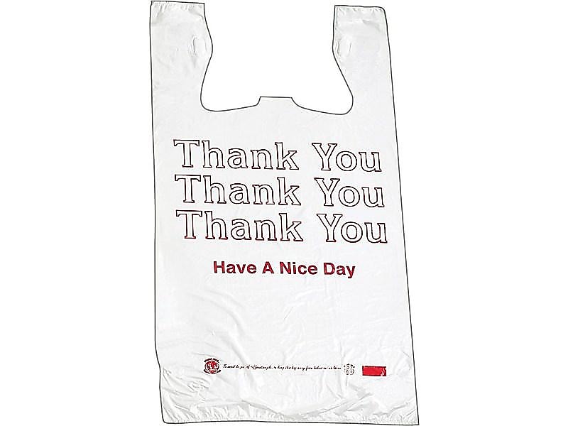 Avery Monarch 22"H x 11.5"W x 6.5"D Plastic Shopping Bags, White, 250/Box (925128)