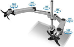 Mount-It! Modular Spring Arm Adjustable Monitor Arm, Up to 27" Monitors, Silver (MI-45116S)
