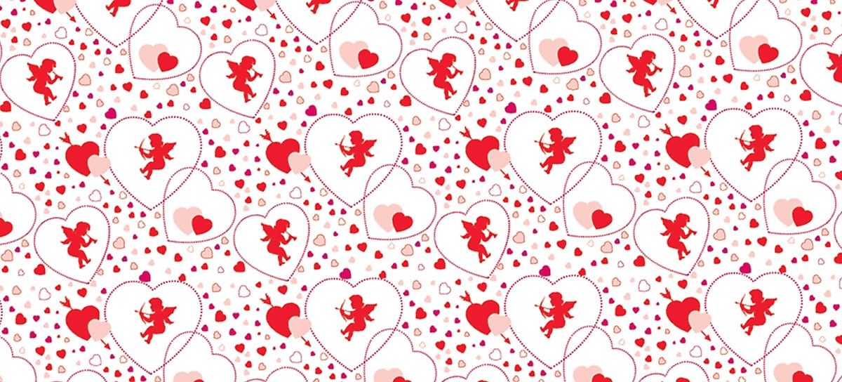 Pacon Corobuff 48" x 25' Corrugated Paper Roll, Cupids Hearts (0012111)