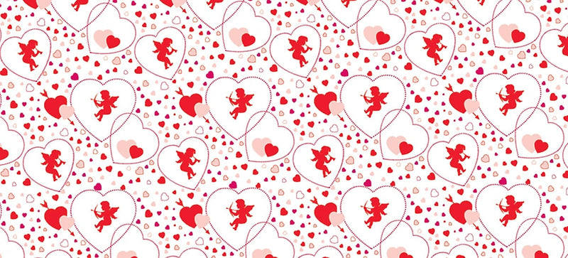 Pacon Corobuff 48" x 25' Corrugated Paper Roll, Cupids Hearts (0012111)