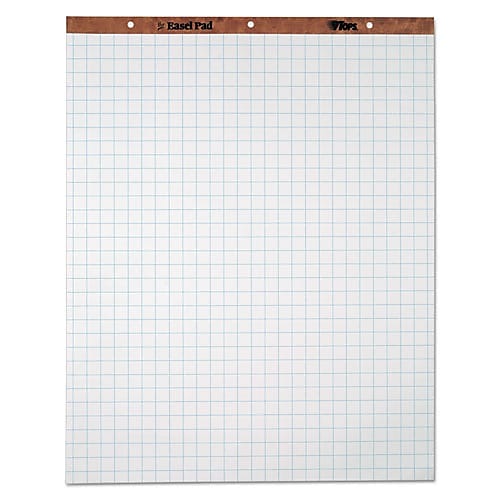 TOPS Easel Pad, 27" x 34", Grid Lined, 50 Sheets/Pad, 4 Pads/Carton (7900)