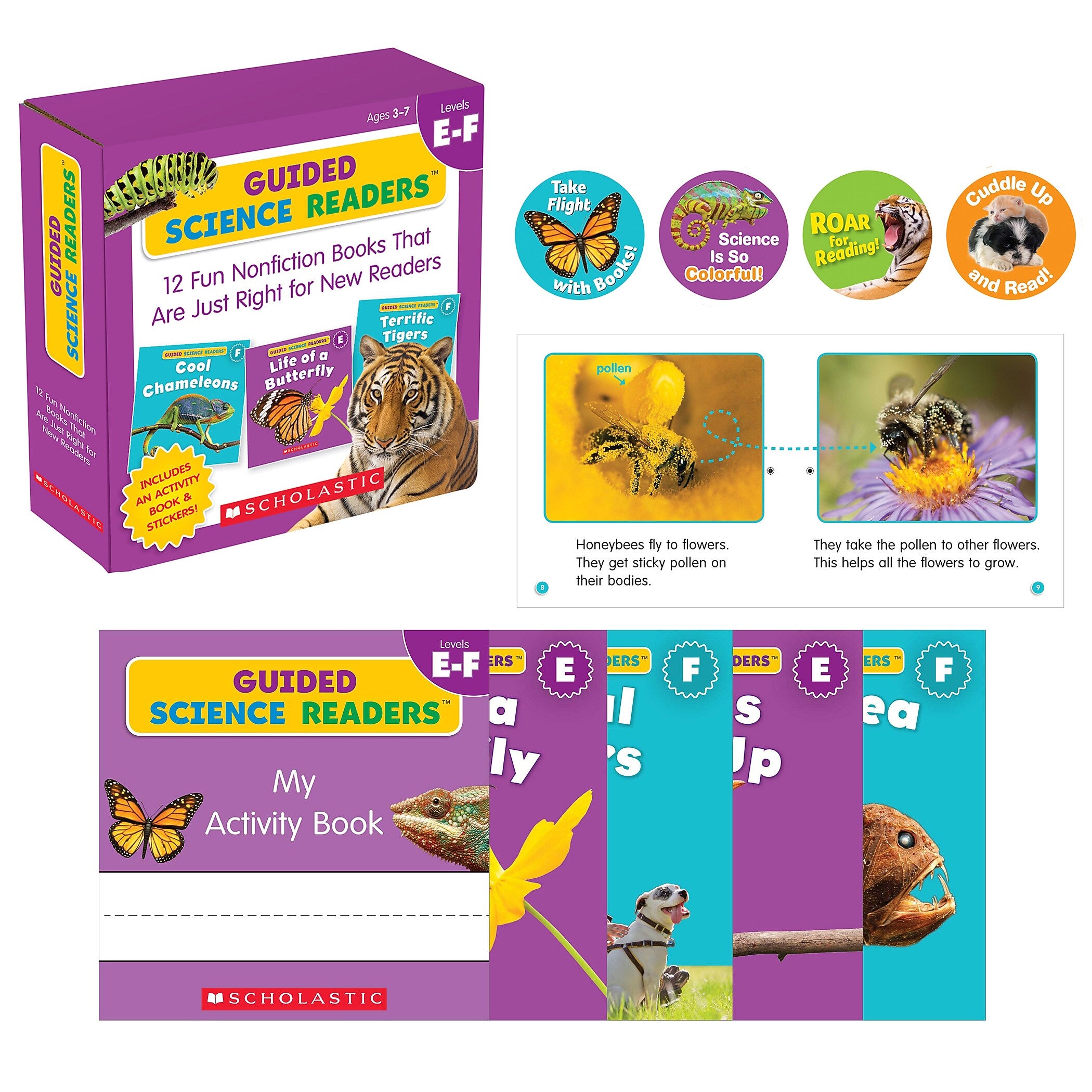 Scholastic Guided Science Readers, Levels E-F, Parent Pack, Set of 12 Books (SC-809118)